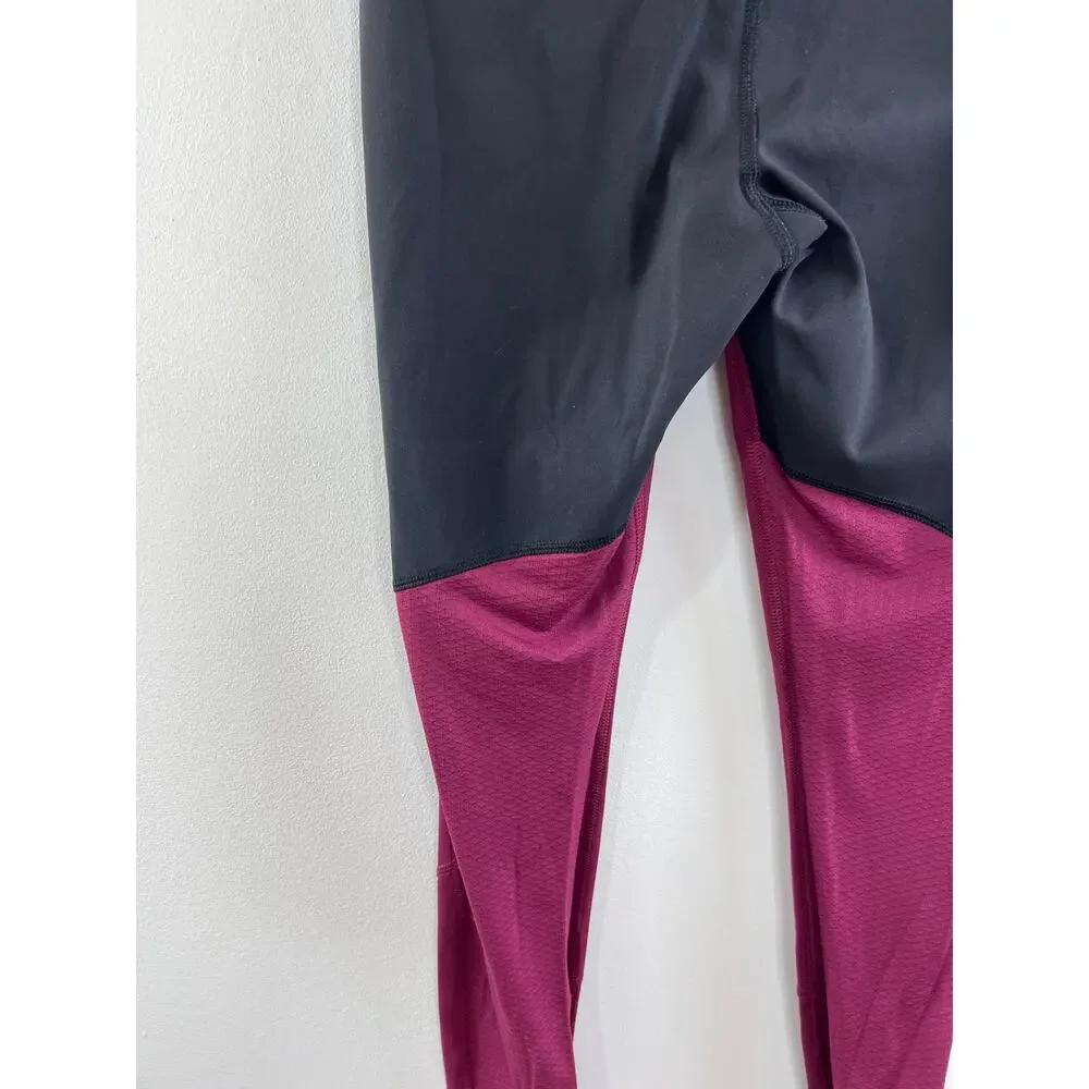 LULULEMON Burgundy Black High Waist Women's Athletic Leggings Size 4